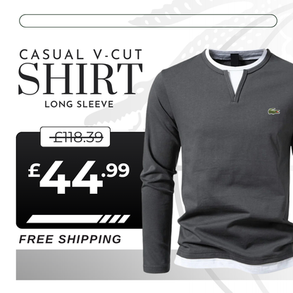 𝑳acoste Long-sleeve V-CUT Jumper