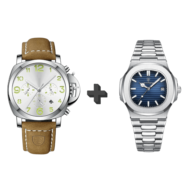 herren-uhr-lemans-und-nautaire-silber-weiß